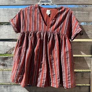 Striped Baby doll Mini Dress